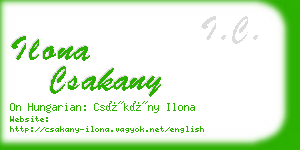 ilona csakany business card